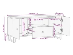 Invar Mueble TV madera reciclada y madera contrachapada 105x33,5x46cm