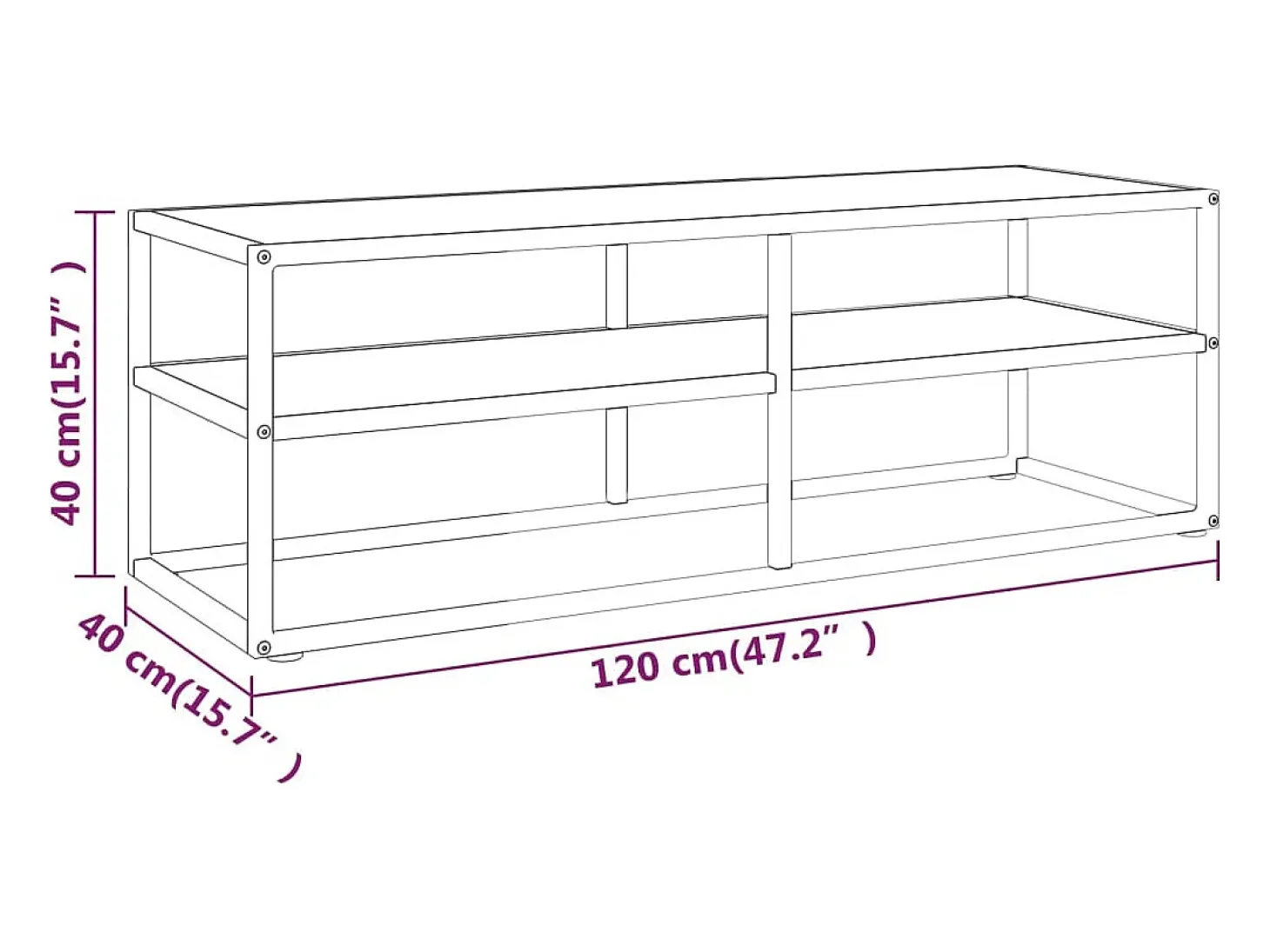 Iselin Marie Mueble para TV negro con vidrio de mármol blanco 120x40x40 cm