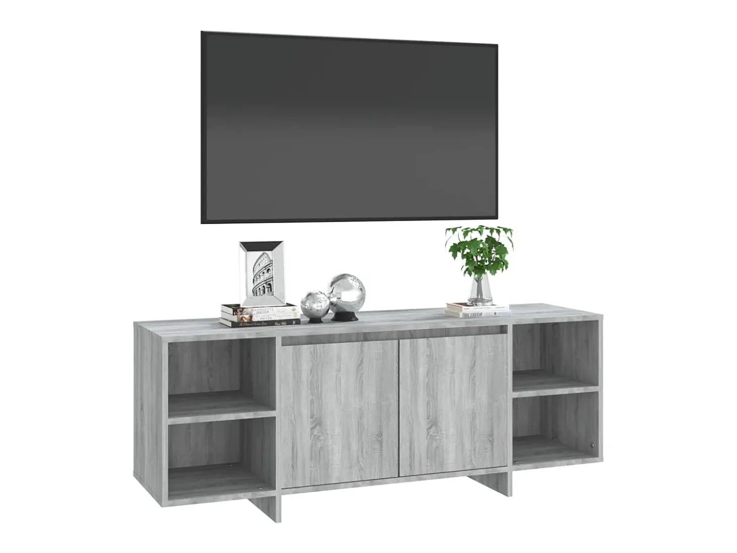 Isolde Mueble de TV madera de ingeniería gris Sonoma 130x35x50 cm