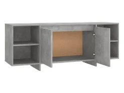 Isolde Mueble para TV madera contrachapada gris hormigón 130x35x50 cm