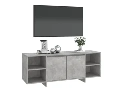 Isolde Mueble para TV madera contrachapada gris hormigón 130x35x50 cm