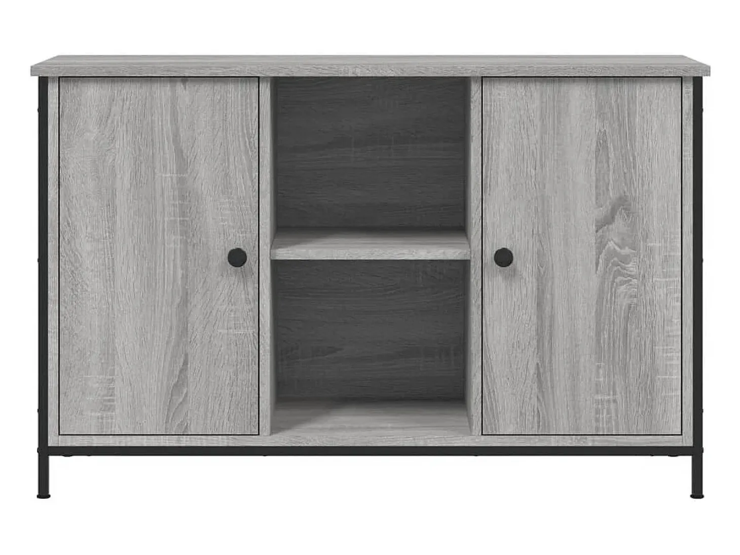 Jacques-Alain Mueble de TV madera de ingeniería gris Sonoma 100x35x65 cm