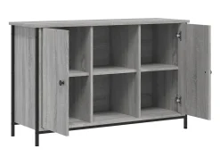 Jacques-Alain Mueble de TV madera de ingeniería gris Sonoma 100x35x65 cm