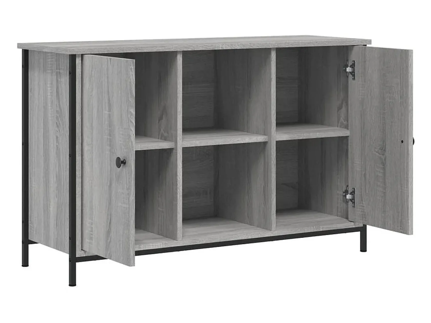 Jacques-Alain Mueble de TV madera de ingeniería gris Sonoma 100x35x65 cm
