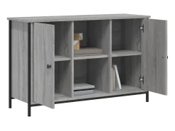 Jacques-Alain Mueble de TV madera de ingeniería gris Sonoma 100x35x65 cm