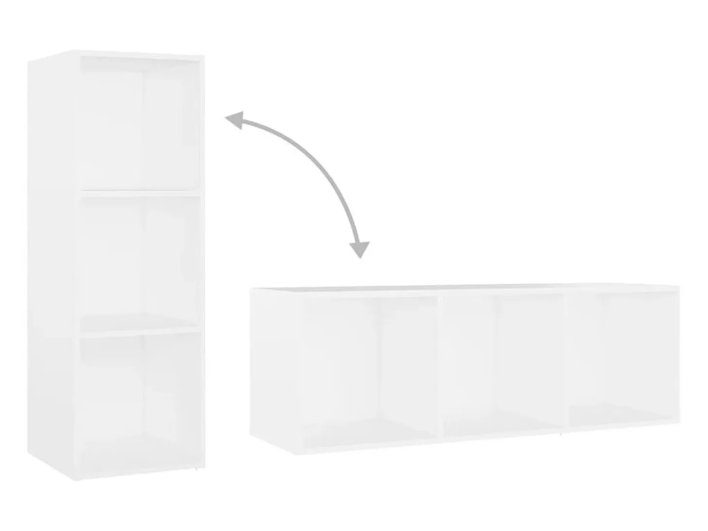 Jacques-Paul Muebles de salón 3 piezas madera ingeniería blanco 107x35x37 cm