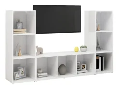 Jacques-Paul Muebles de salón 3 piezas madera ingeniería blanco 107x35x37 cm