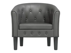 Jalkar Sillón cuero sintético gris