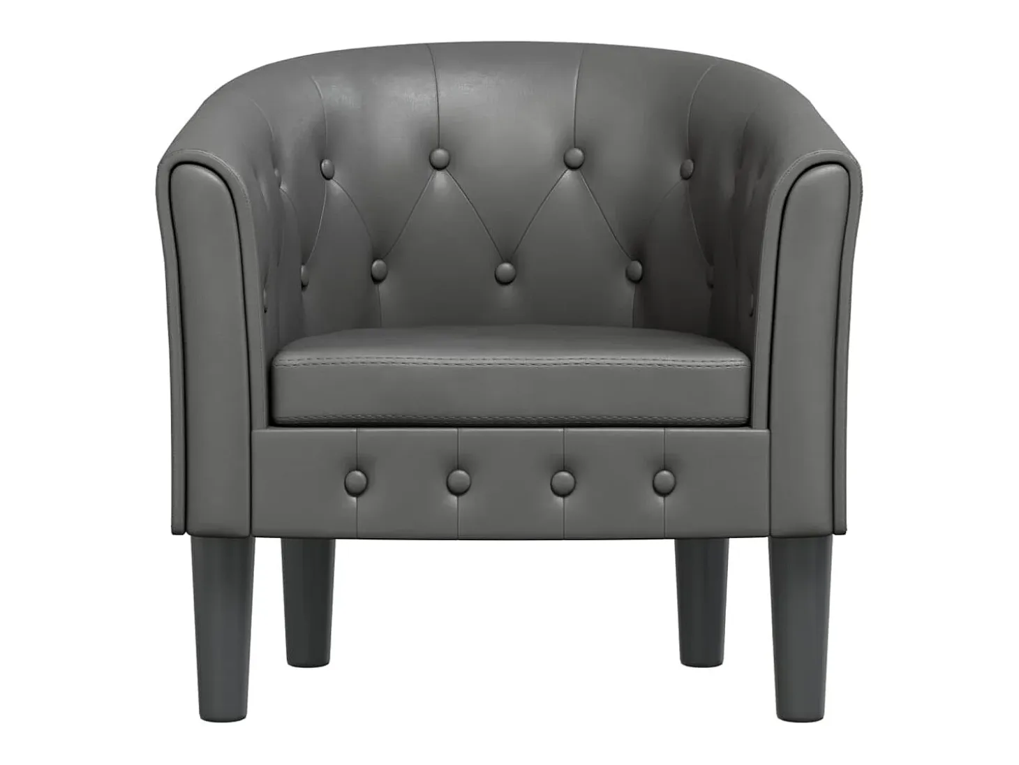 Jalkar Sillón cuero sintético gris