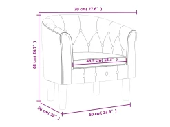 Jalkar Sillón cuero sintético gris