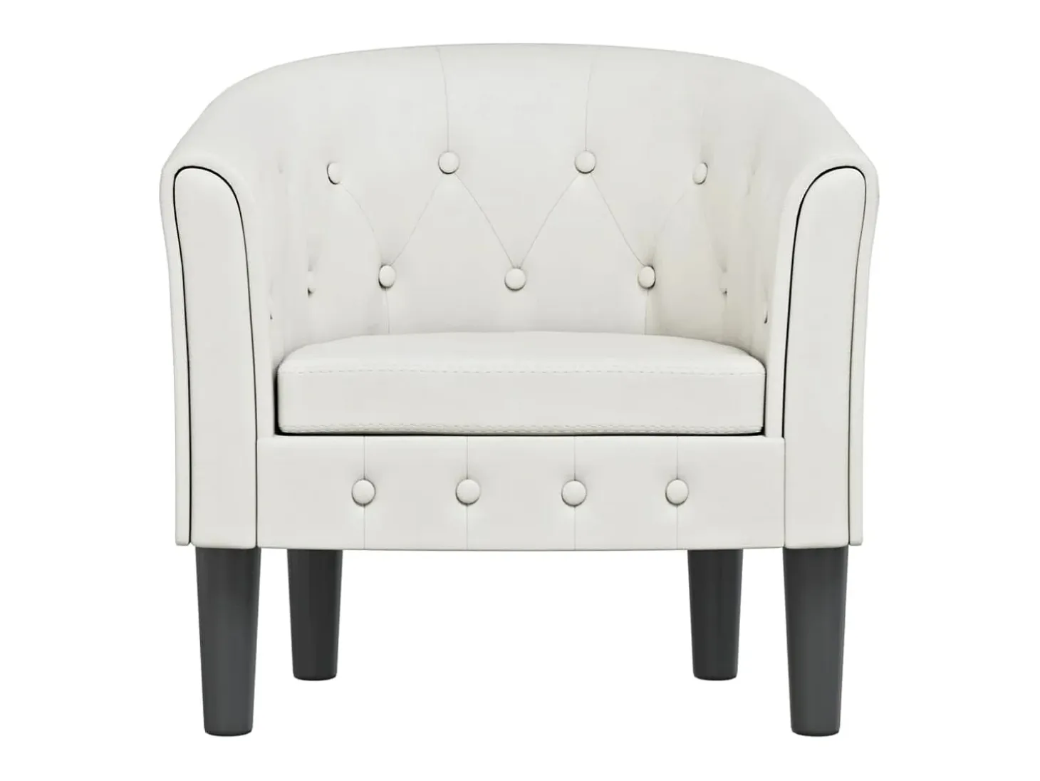 Jalkar Sillón cuero sintético blanco