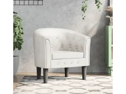 Jalkar Sillón cuero sintético blanco