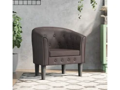Jalkar Sillón cuero sintético marrón