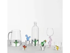 Jarra de vidrio borosilicato, Cactus, verde/ámbar 1000 ml, Desert Plants