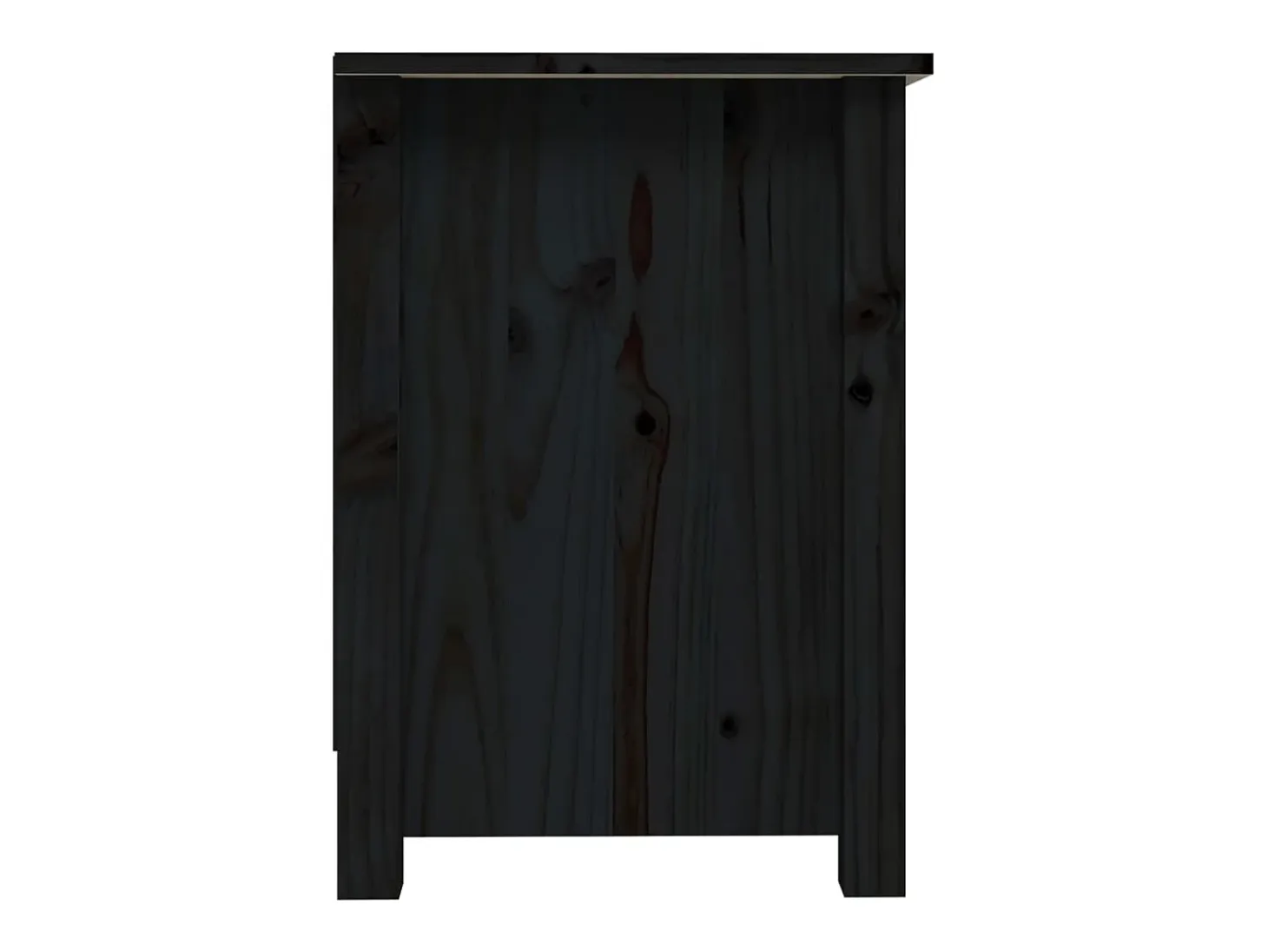 Jean-Gabriel Mueble de TV de madera maciza de pino negro 70x36,5x52 cm