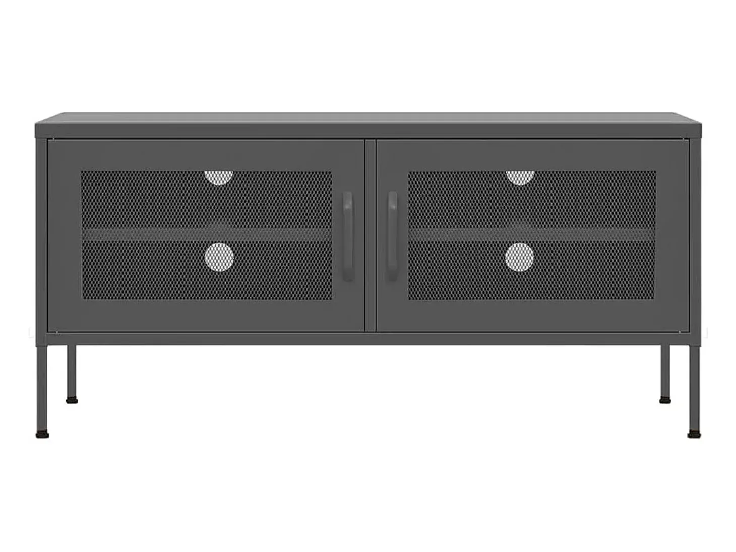 Jennica Mueble para TV de acero gris antracita 105x35x50 cm