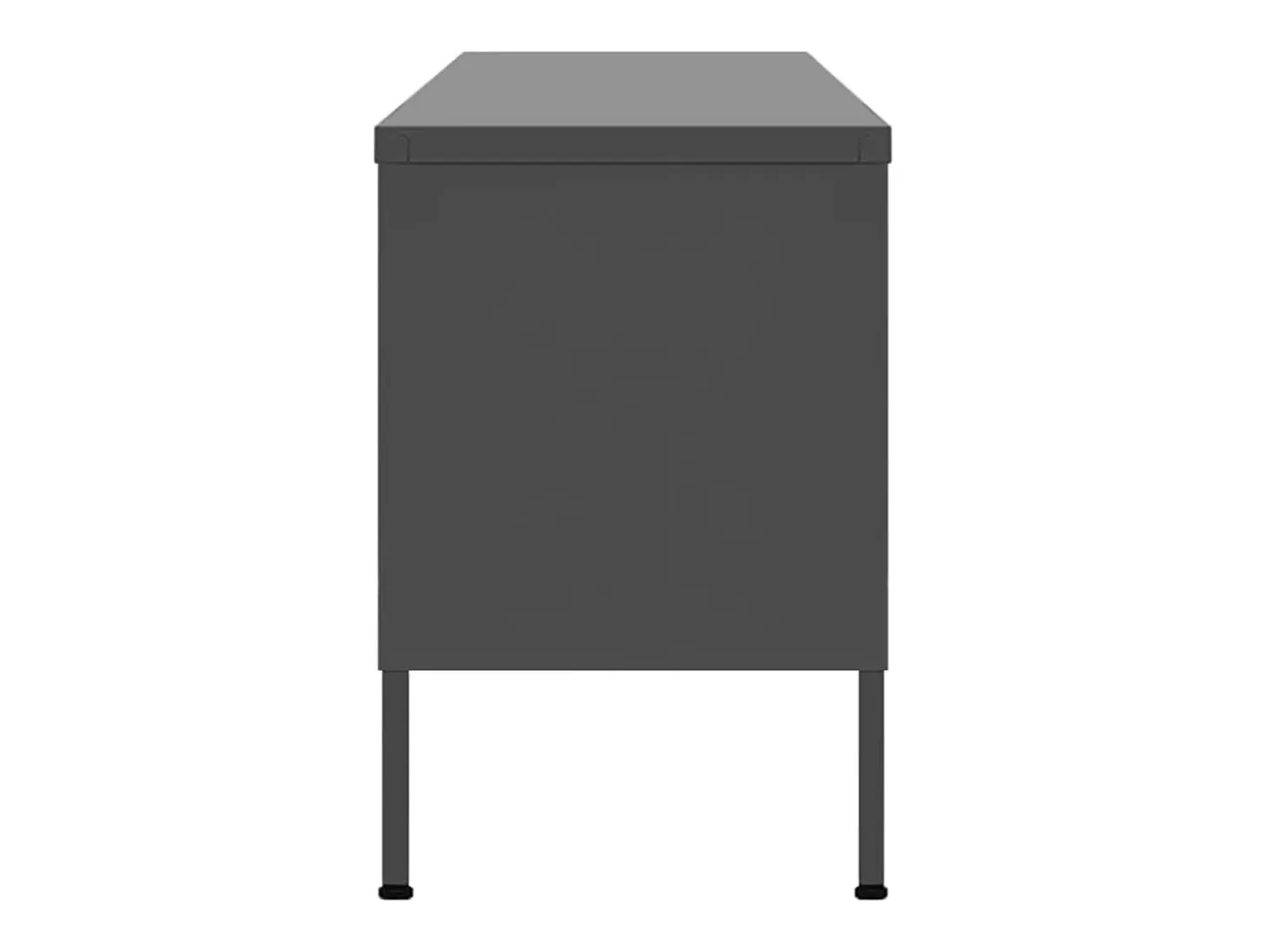 Jennica Mueble para TV de acero gris antracita 105x35x50 cm