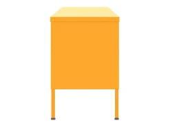 Jennica Mueble para TV de acero amarillo mostaza 105x35x50 cm