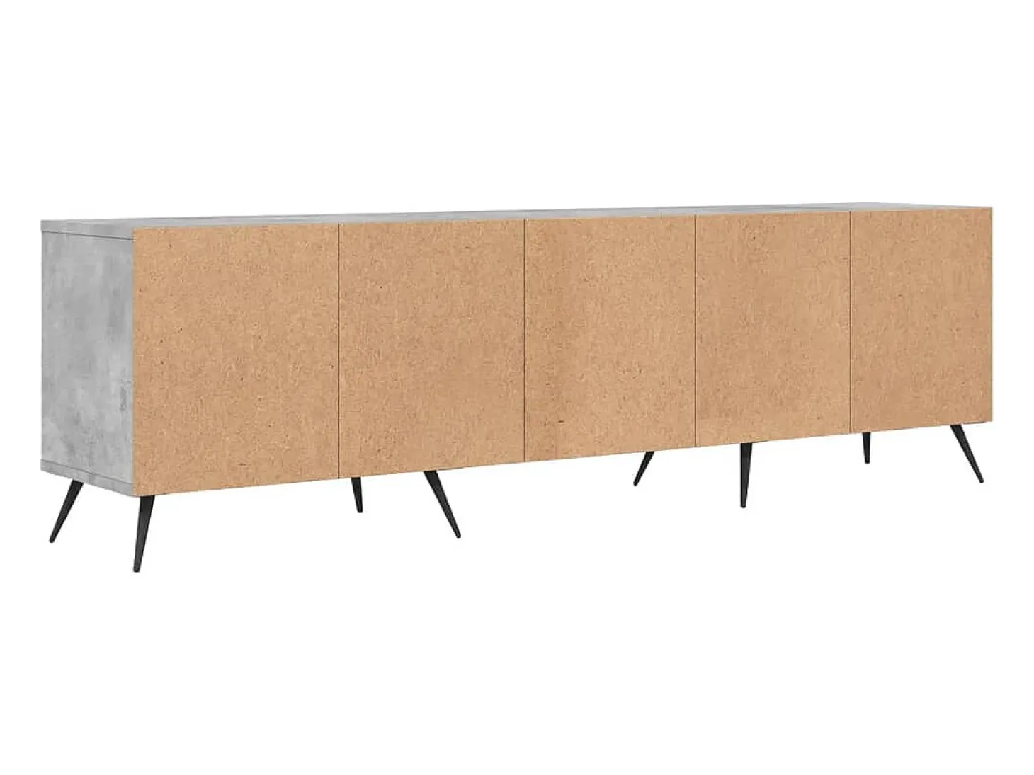 Joël Mueble de TV madera contrachapada gris hormigón 150x30x44,5 cm
