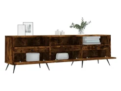 Joël Mueble de TV madera contrachapada roble ahumado 150x30x44,5 cm