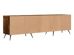 Joël Mueble de TV madera contrachapada roble ahumado 150x30x44,5 cm