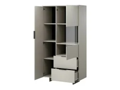 Jude Vitrina de 2 puertas y 2 cajones beige mate