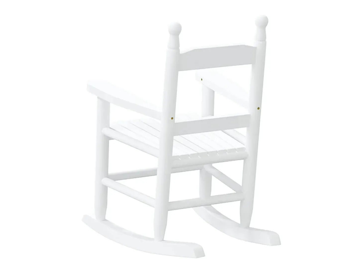 Juego de 2 mecedoras infantiles de madera maciza de álamo blanco