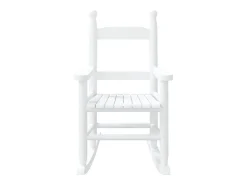 Juego de 2 mecedoras infantiles de madera maciza de álamo blanco
