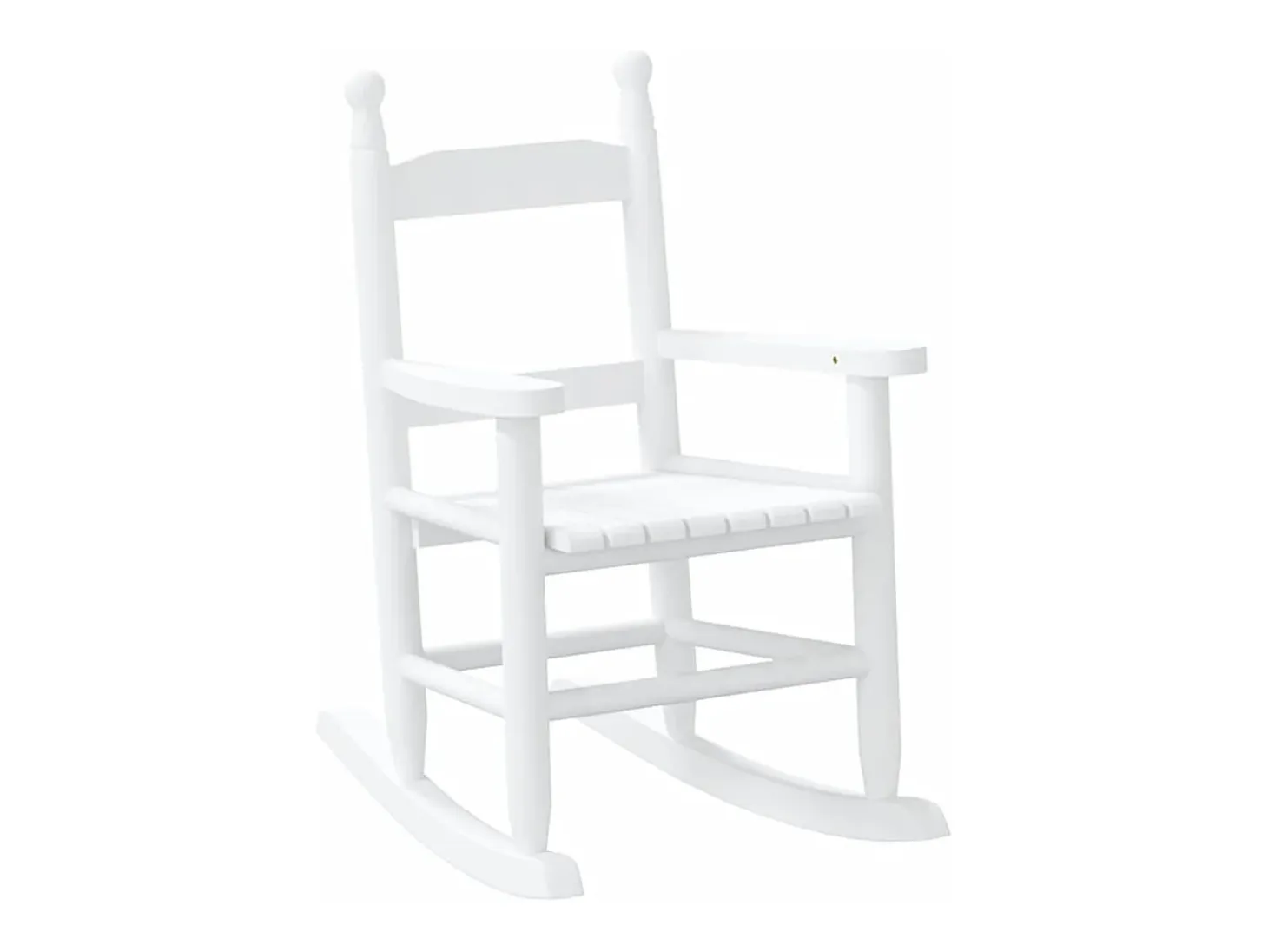 Juego de 2 mecedoras infantiles de madera maciza de álamo blanco