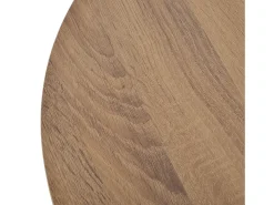 Juego de 2 mesas de centro nido y mesa auxiliar - madera MDF y patas de metal - color roble