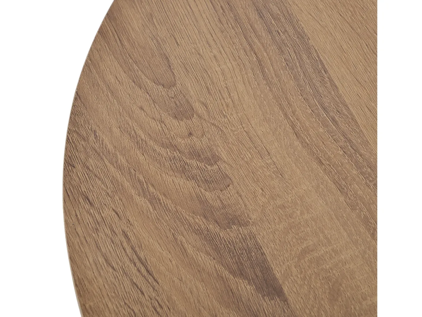 Juego de 2 mesas de centro nido y mesa auxiliar - madera MDF y patas de metal - color roble