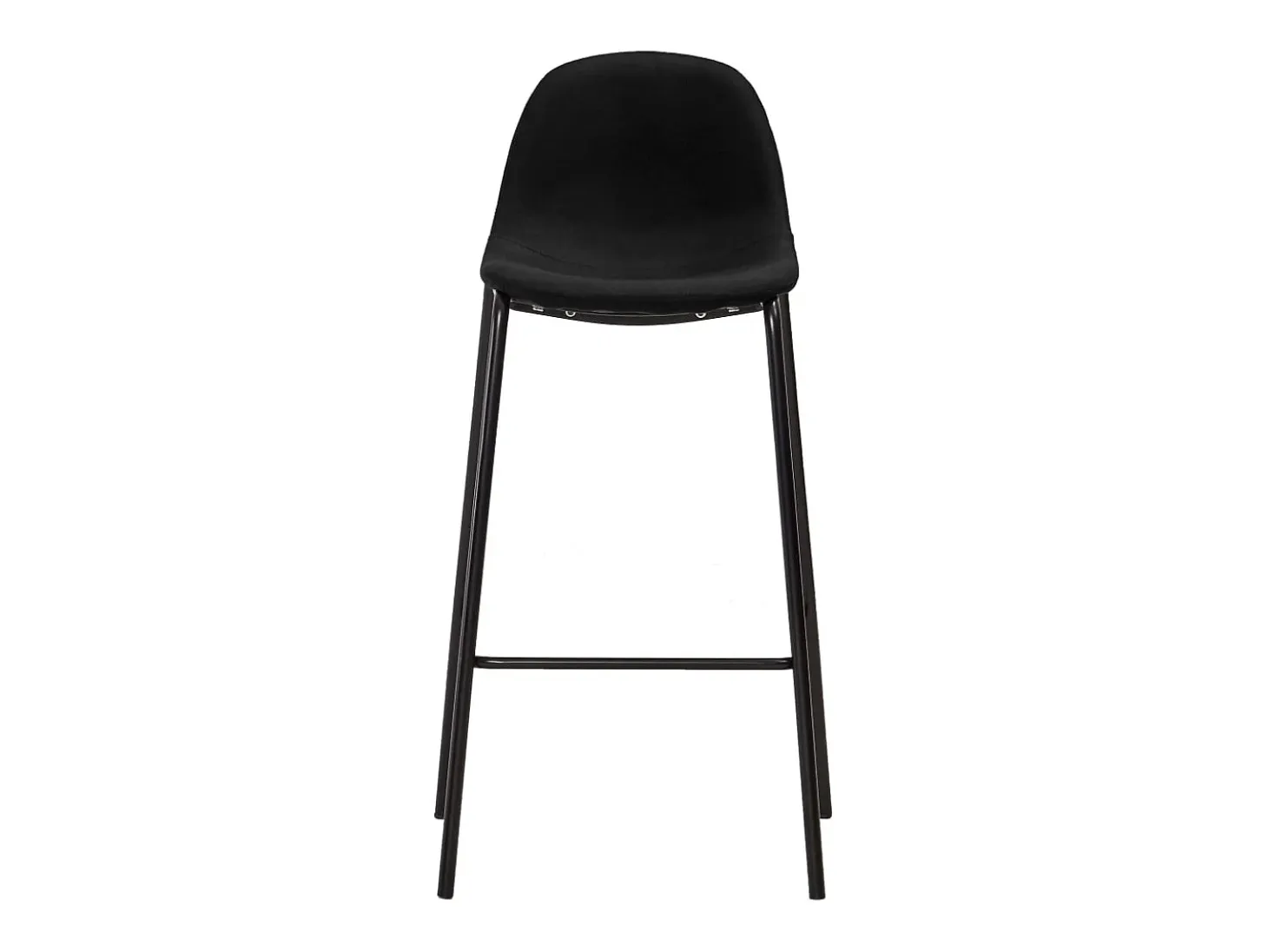 Juego de 2 sillas de bar de tela negra