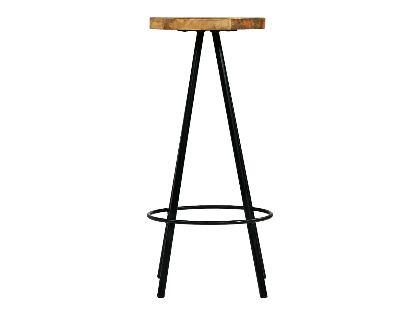 Juego de 4 sillas de bar de madera maciza de mango