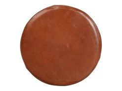 Juego de 2 sillas de bar de cuero genuino y madera maciza de acacia