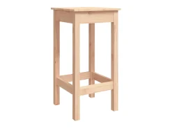 Juego de 2 sillas de bar 40x40x78 cm madera maciza de pino