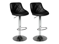 Juego de 2 taburetes de bar negros JASPER