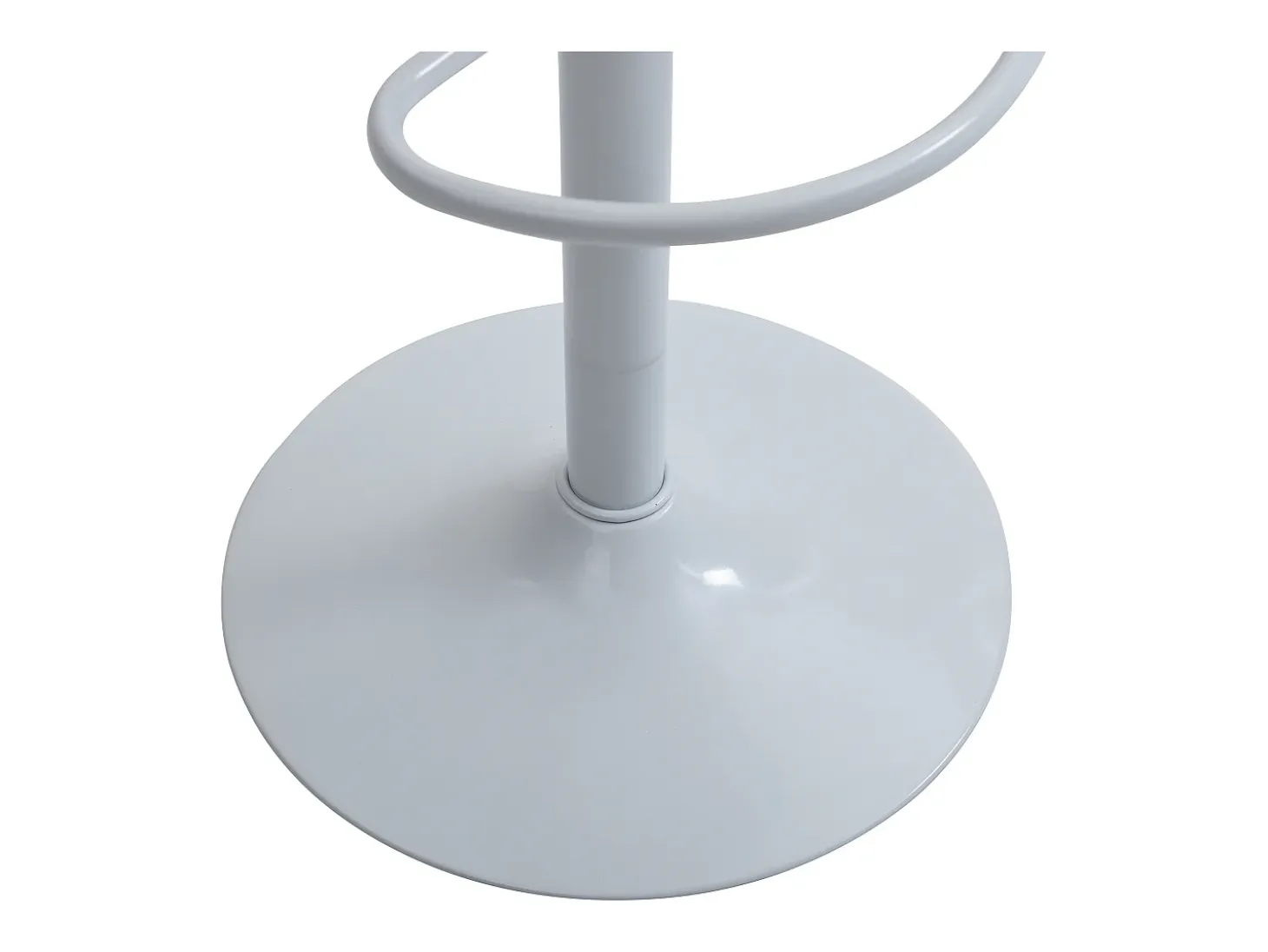 Juego de 2 taburetes de bar de cuero sintético - Altura ajustable - Natural y Blanco - MONTENEGRO