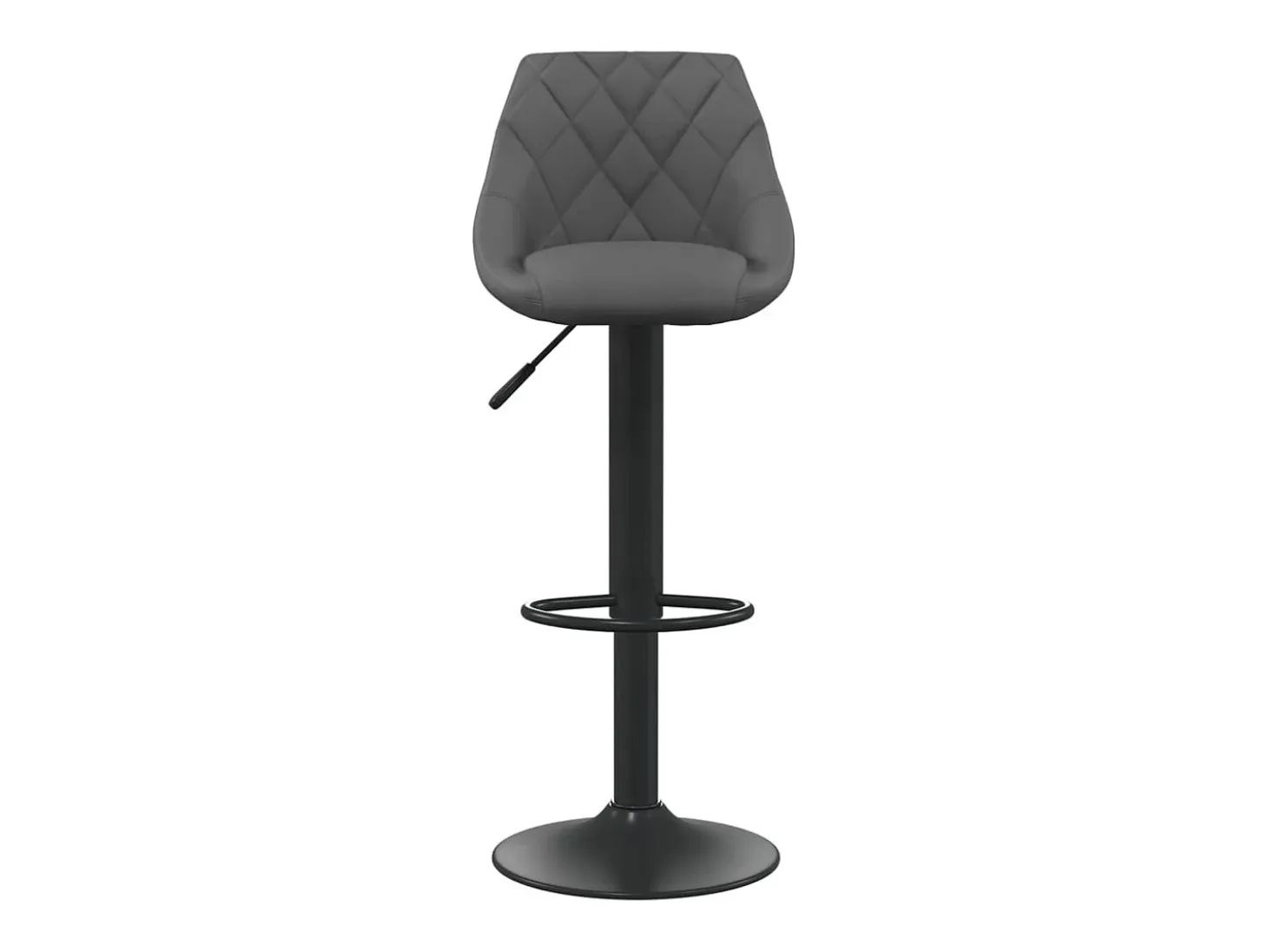 Juego de 2 taburetes de bar de terciopelo gris oscuro