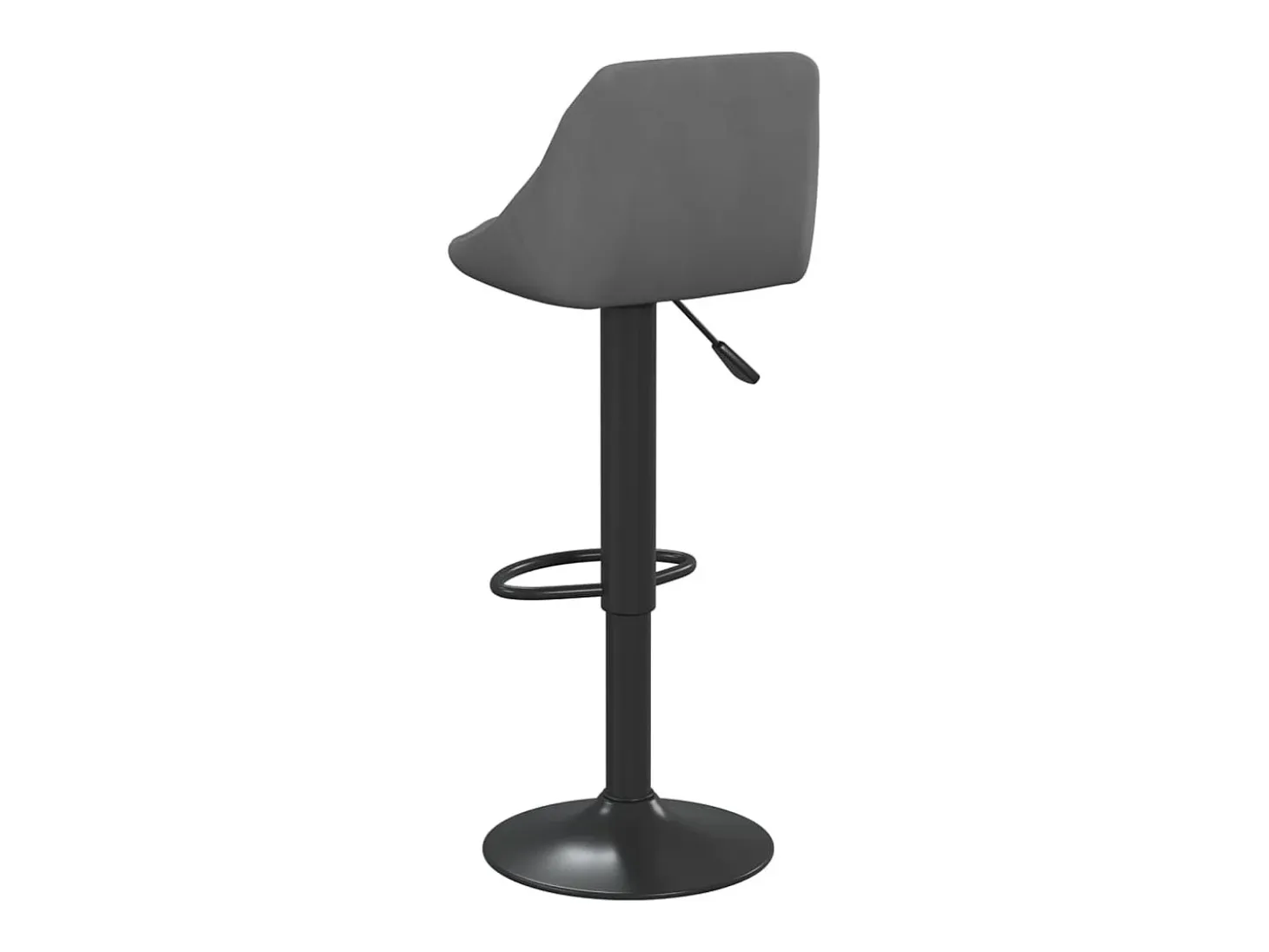 Juego de 2 taburetes de bar de terciopelo gris oscuro