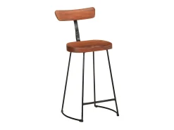 Juego de 2 taburetes de bar 49x43x88 cm madera maciza de mango