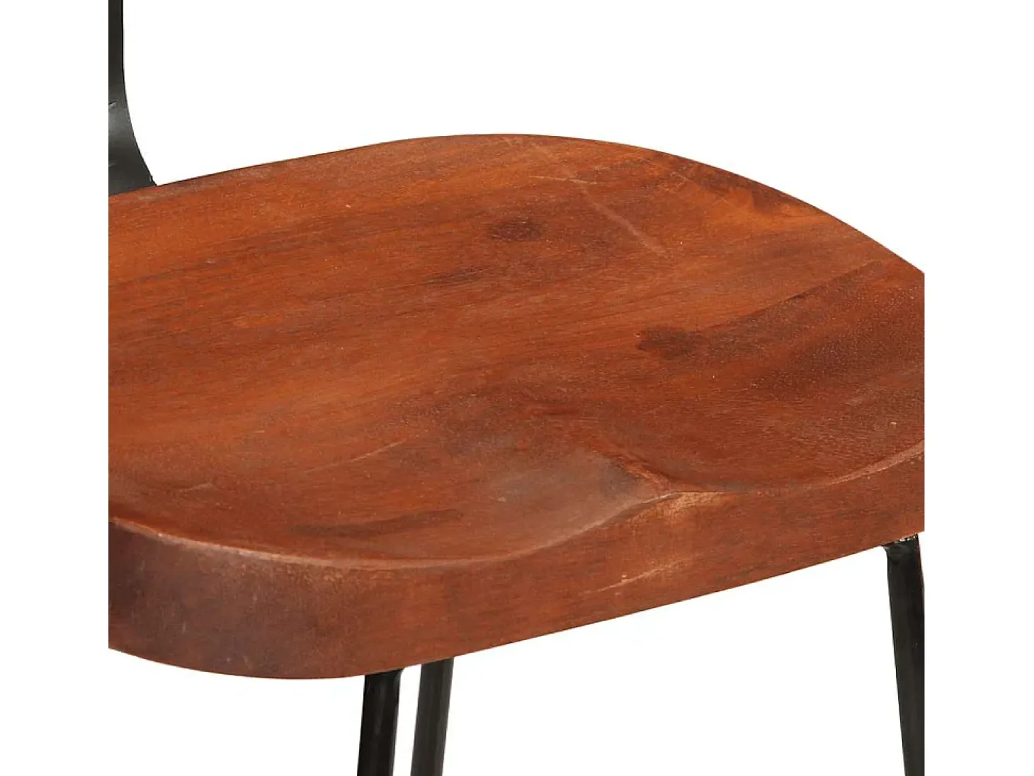 Juego de 2 taburetes de bar 49x43x88 cm madera maciza de mango