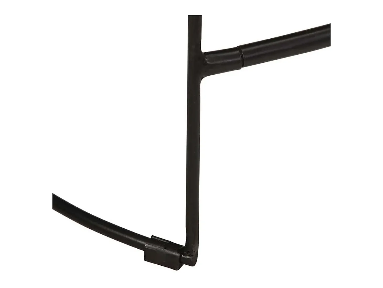 Juego de 2 taburetes de bar negros 46x38x52 cm madera maciza de mango