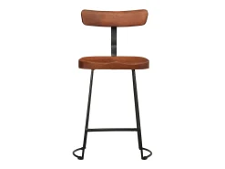 Juego de 2 taburetes de bar 49x43x79 cm madera maciza de mango