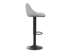 Juego de 2 taburetes de bar de terciopelo gris claro