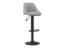 Juego de 2 taburetes de bar de terciopelo gris claro