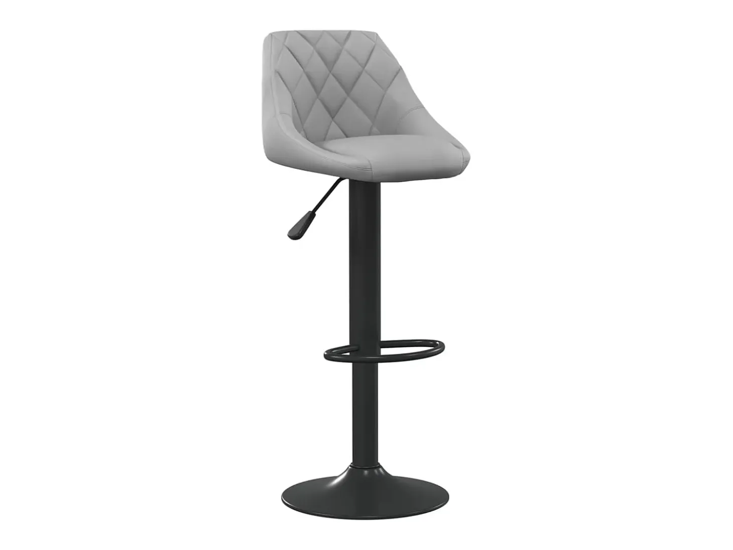 Juego de 2 taburetes de bar de terciopelo gris claro
