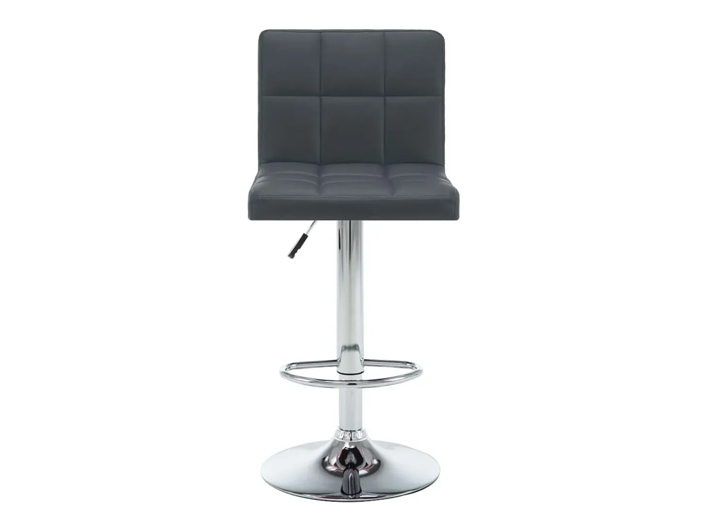 Juego de 2 taburetes de bar en piel sintética gris