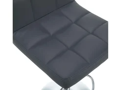 Juego de 2 taburetes de bar en piel sintética gris