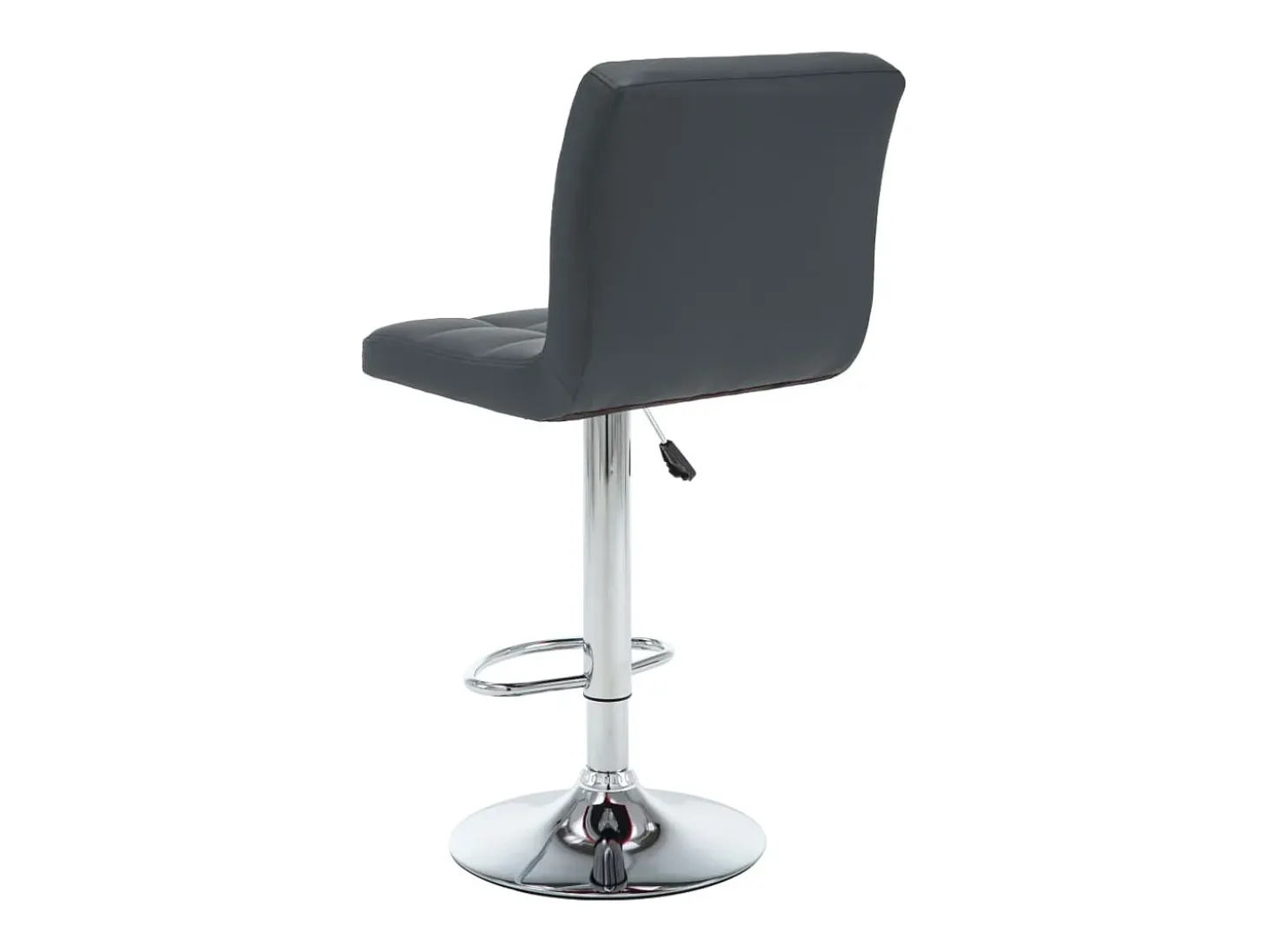 Juego de 2 taburetes de bar en piel sintética gris