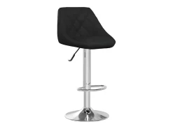 Juego de 2 taburetes de bar de piel sintética negra